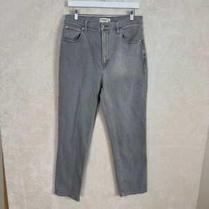 Abercrombie Fitch Womens Size 31/12L Grey The Ankle Straight Ultra High Rise